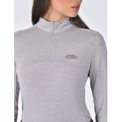 Camiseta de alto rendimiento Weatherbeeta de manga larga en bambú para mujer Lila bruñido Violeta