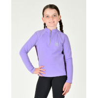 Camiseta de manga larga Dublin con inserto infantil Sadie Paisley violeta / violeta imperial