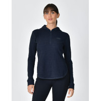 Sudadera con capucha de manga larga Weatherbeeta London Layer para mujer Azul marino jaspeado oscuro