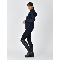 Sudadera con capucha de manga larga Weatherbeeta London Layer para mujer Azul marino jaspeado oscuro