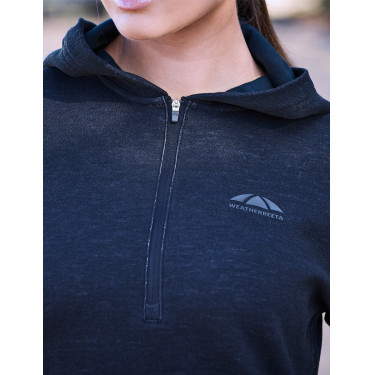 Sudadera con capucha de manga larga Weatherbeeta London Layer para mujer Azul marino jaspeado oscuro Sudadera con capucha de manga larga Weatherbeeta London Layer para mujer Azul marino jaspeado oscuro
