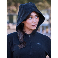 Sudadera con capucha de manga larga Weatherbeeta London Layer para mujer Azul marino jaspeado oscuro Sudadera con capucha de manga larga Weatherbeeta London Layer para mujer Azul marino jaspeado oscuro