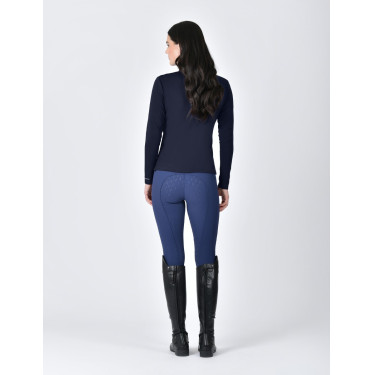 Top Weatherbeeta de manga larga con media cremallera para mujer Cobre Marino Azul marino