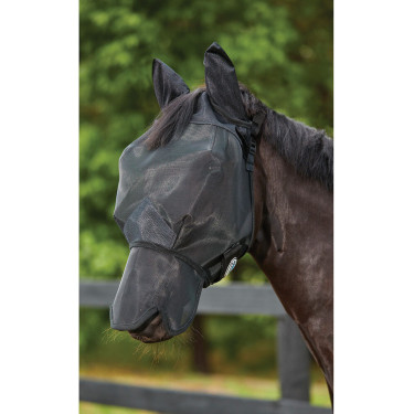 Máscara anti-moscas Weatherbeeta Deluxe con protección para orejas y nariz Negro Máscara anti-moscas Weatherbeeta Deluxe con protección para orejas y nariz Negro