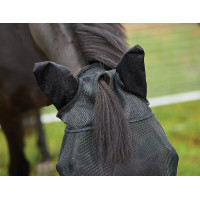 Máscara anti-moscas Weatherbeeta Deluxe con protección para orejas y nariz Negro Máscara anti-moscas Weatherbeeta Deluxe con protección para orejas y nariz Negro