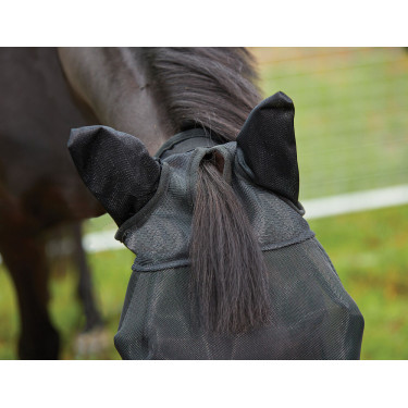 Máscara anti-moscas Weatherbeeta Deluxe con protección para orejas y nariz Negro Máscara anti-moscas Weatherbeeta Deluxe con protección para orejas y nariz Negro