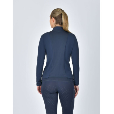 Polo de equitación Dublin de manga larga ajustado y cepillado para mujer Marino Azul marino