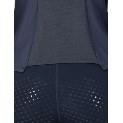 Polo de equitación Dublin de manga larga ajustado y cepillado para mujer Marino Azul marino