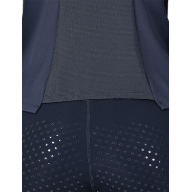 Polo de equitación Dublin de manga larga ajustado y cepillado para mujer Marino Azul marino