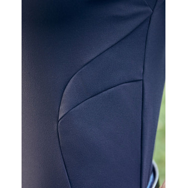 Polo de equitación Dublin de manga larga ajustado y cepillado para mujer Marino Azul marino