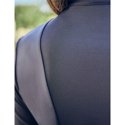 Polo de equitación Dublin de manga larga ajustado y cepillado para mujer Marino Azul marino