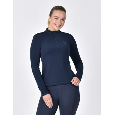 Polo de equitación Dublin de manga larga cepillado para mujer Marino Azul marino Polo de equitación Dublin de manga larga cepillado para mujer Marino Azul marino