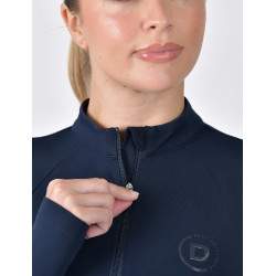 Polo de equitación Dublin de manga larga cepillado para mujer Marino Azul marino