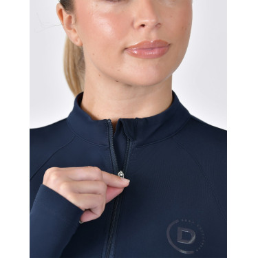 Polo de equitación Dublin de manga larga cepillado para mujer Marino Azul marino Polo de equitación Dublin de manga larga cepillado para mujer Marino Azul marino