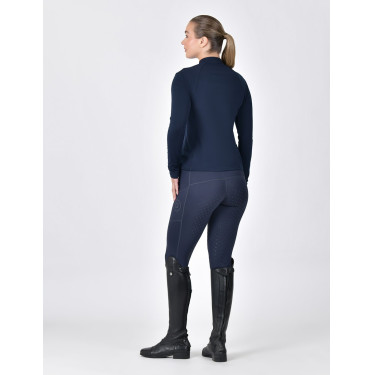 Polo de equitación Dublin de manga larga cepillado para mujer Marino Azul marino Polo de equitación Dublin de manga larga cepillado para mujer Marino Azul marino