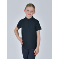 Polo Dublin 1/4 Zip de manga corta para niño Marino Azul marino