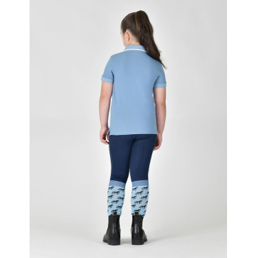 Polo de manga corta Dublin de algodón piqué para niños Niebla azul Polo de manga corta Dublin de algodón piqué para niños Niebla azul