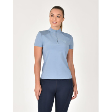 Polo de manga corta Dublin transpirable con cremallera 1/4 para mujer Niebla azul Polo de manga corta Dublin transpirable con cremallera 1/4 para mujer Niebla azul