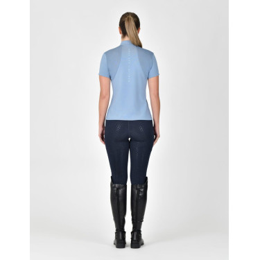 Polo de manga corta Dublin transpirable con cremallera 1/4 para mujer Niebla azul Polo de manga corta Dublin transpirable con cremallera 1/4 para mujer Niebla azul