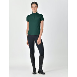 Polo de manga corta Dublin transpirable con cremallera 1/4 para mujer Verde esmeralda oscuro Polo de manga corta Dublin transpirable con cremallera 1/4 para mujer Verde esmeralda oscuro