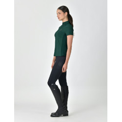 Polo de manga corta Dublin transpirable con cremallera 1/4 para mujer Verde esmeralda oscuro Polo de manga corta Dublin transpirable con cremallera 1/4 para mujer Verde esmeralda oscuro