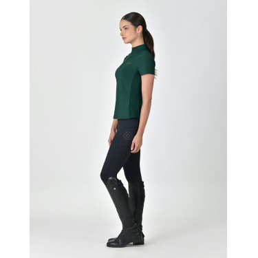 Polo de manga corta Dublin transpirable con cremallera 1/4 para mujer Verde esmeralda oscuro Polo de manga corta Dublin transpirable con cremallera 1/4 para mujer Verde esmeralda oscuro