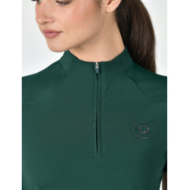 Polo de manga corta Dublin transpirable con cremallera 1/4 para mujer Verde esmeralda oscuro Polo de manga corta Dublin transpirable con cremallera 1/4 para mujer Verde esmeralda oscuro