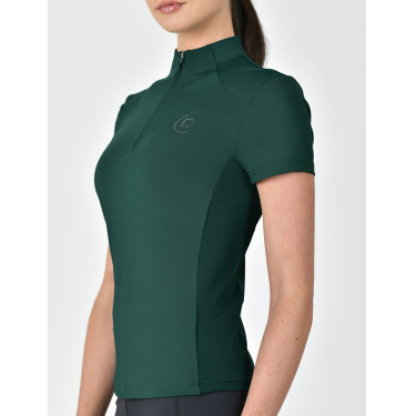 Polo de manga corta Dublin transpirable con cremallera 1/4 para mujer Verde esmeralda oscuro Polo de manga corta Dublin transpirable con cremallera 1/4 para mujer Verde esmeralda oscuro