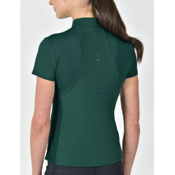Polo de manga corta Dublin transpirable con cremallera 1/4 para mujer Verde esmeralda oscuro Polo de manga corta Dublin transpirable con cremallera 1/4 para mujer Verde esmeralda oscuro