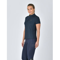 Polo de manga corta Dublin transpirable con cremallera 1/4 para mujer Marino Azul marino