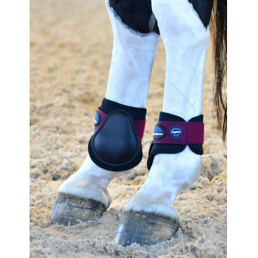 Protectores de menudillo Weatherbeeta Tough-Tec Prime Fetlock Negro / burdeos Azul