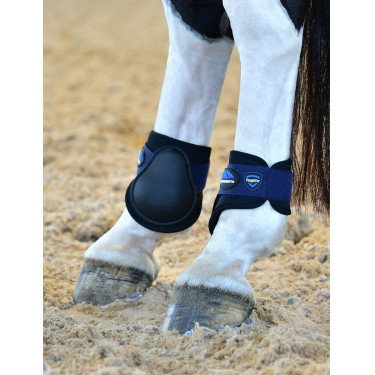 Protectores de menudillo Weatherbeeta Tough-Tec Prime Fetlock Negro / azúl marino