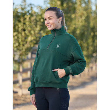 Jersey polar Dublin de mujer con cremallera 1/4 Verde esmeralda oscuro Jersey polar Dublin de mujer con cremallera 1/4 Verde esmeralda oscuro