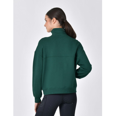 Jersey polar Dublin de mujer con cremallera 1/4 Verde esmeralda oscuro Jersey polar Dublin de mujer con cremallera 1/4 Verde esmeralda oscuro