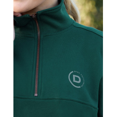 Jersey polar Dublin de mujer con cremallera 1/4 Verde esmeralda oscuro Jersey polar Dublin de mujer con cremallera 1/4 Verde esmeralda oscuro