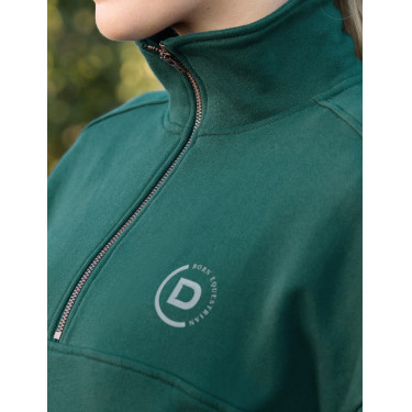 Jersey polar Dublin de mujer con cremallera 1/4 Verde esmeralda oscuro Jersey polar Dublin de mujer con cremallera 1/4 Verde esmeralda oscuro