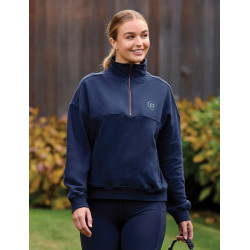 Jersey polar Dublin de mujer con cremallera 1/4 Marino Azul marino