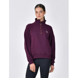 Jersey polar Dublin de mujer con cremallera 1/4 Violeta púrpura Jersey polar Dublin de mujer con cremallera 1/4 Violeta púrpura