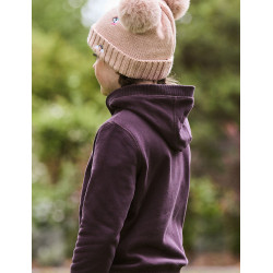 Sudadera con capucha Dublin logo Lurex Lilah infantil Ciruela perfecto / oro rosa