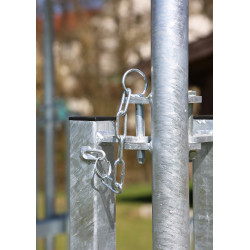 Pesebre cuadrado con techo Hobby Kerbl galvanizado 1,5 x 1,5 m para 8 caballos