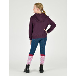 Sudadera con capucha Dublin logo Lurex Lilah infantil Ciruela perfecto / oro rosa