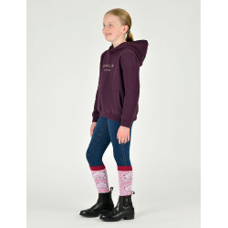 Sudadera con capucha Dublin logo Lurex Lilah infantil Ciruela perfecto / oro rosa