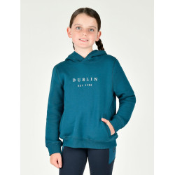 Sudadera con capucha Dublin logo Lurex Lilah infantil Azul legión / plata
