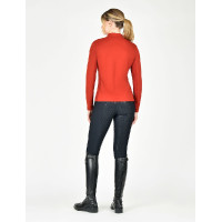 Camiseta de equitación Weatherbeeta Reno de manga larga Ocre rojo