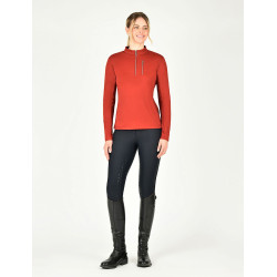 Camiseta de equitación Weatherbeeta Reno de manga larga Ocre rojo Camiseta de equitación Weatherbeeta Reno de manga larga Ocre rojo