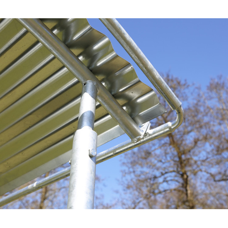 Comedero para heno con techo Hobby Kerbl galvanizado 1.5 x 1.5 m 8 caballos Comedero para heno con techo Hobby Kerbl galvanizado 1.5 x 1.5 m 8 caballos