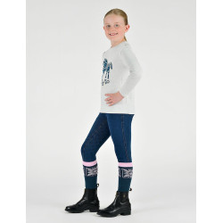 Camiseta de manga larga abullonada Dublin Poppy para niña Marlé blanco / poni nórdico Camiseta de manga larga abullonada Dublin Poppy para niña Marlé blanco / poni nórdico