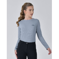 Camiseta Weatherbeeta de manga larga casual con protección UV Azul piedra