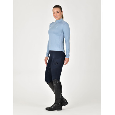 Top de equitación de manga larga Dublin transpirable para mujer Niebla azul Top de equitación de manga larga Dublin transpirable para mujer Niebla azul