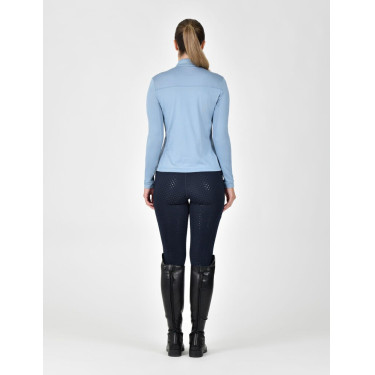 Top de equitación de manga larga Dublin transpirable para mujer Niebla azul Top de equitación de manga larga Dublin transpirable para mujer Niebla azul